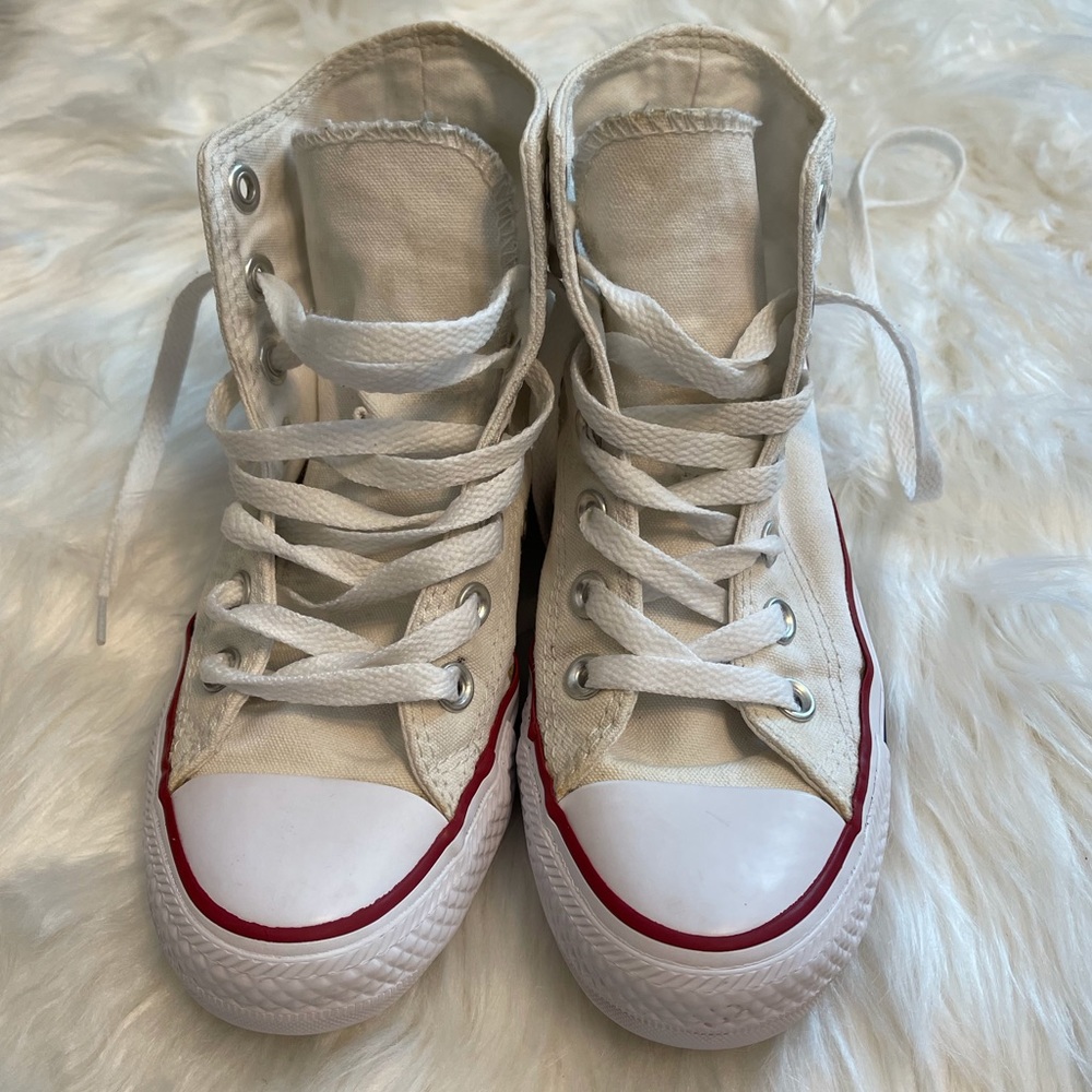 Converse high top white size 5